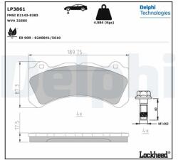 DELPHI set placute frana, frana disc DELPHI LP3861 (LP3861)