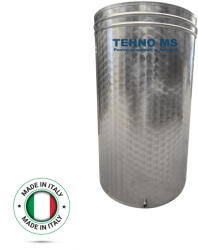 Tehno Butoi din inox cu capac flotant busonat si canea, 180L, inox alimentar, ITALIA (#41301)
