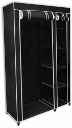  Dulap de haine pliabil, negru, 110 x 45 x 175 cm (60719) Garderoba
