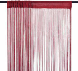  Draperii cu franjuri, 2 buc. , 140 x 250 cm, roșu burgund (132409)
