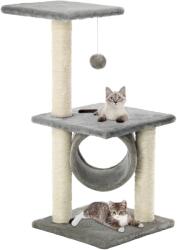 Ansamblu pentru pisici cu stâlpi din funie de sisal, gri, 65 cm (170546)