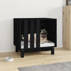  Casă pentru câini, negru, 60x45x57 cm, lemn masiv de pin (822480)