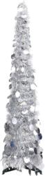  Brad de crăciun artificial tip pop-up, argintiu, 120 cm, pet (320991)