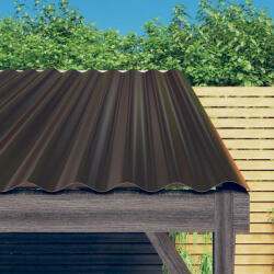  Panouri de acoperiș 12 buc. oțel vopsit maro 100x36 cm (319144)