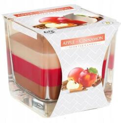 BISPOL Lumânare triplă cu parfum de măr și scorțișoară într-un pahar - Bispol Scented Candle Apple & Cinnamon 170 g