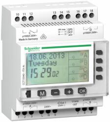 Schneider Electric CCT15940 ACTI9 ITA 4c programozható kapcsolóóra, 2 csatornás Kapcsolóóra, kapcsolóüzemű tápegység (CCT15940)
