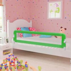  Balustradă de protecție pat copii, verde, 180x42 cm, poliester (10169)