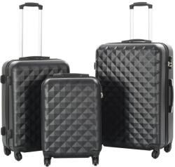  Set valiză carcasă rigidă, 3 buc. , negru, abs (91886) Valiza