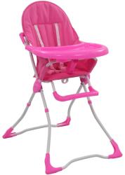  Scaun de masă înalt pentru copii, roz și alb (10183)