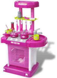  Bucătărie de jucărie pentru copii cu lumini și efecte sonore, roz (80107) Bucatarie copii