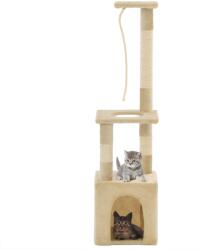  Ansamblu pisici cu stâlpi din funie de sisal, 109 cm, bej (170604)