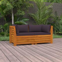  Canapea de grădină cu 2 locuri, cu perne, lemn masiv de acacia (3087312)