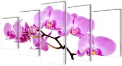  Set tablouri pânză, imprimeu orhidee, 200 x 100 cm (241571)