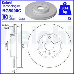 DELPHI Disc frana DELPHI BG5000C (BG5000C) - automobilus