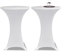  Husă de masă cu picior Ø60 cm, 2 buc. , alb, elastic (241201)