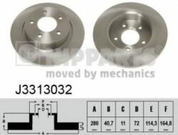 NIPPARTS Disc frana MAZDA 3 (BK) (2003 - 2009) NIPPARTS J3313032