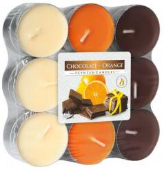 BISPOL Lumânări cu ciocolată și portocale, 18 buc - Bispol Chocolate Orange Scented Candles 18 buc