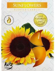 BISPOL Set lumânări de floarea-soarelui - Bispol Sunflower Scented Candles 6 buc