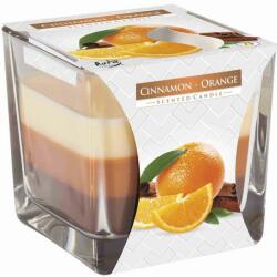 BISPOL Lumânare parfumată cu trei straturi într-un pahar Scorțișoară și portocală - Bispol Scented Candle Cinnamon & Orange 170 g