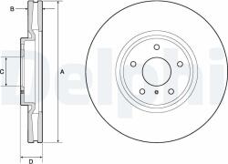 DELPHI Disc frana DELPHI BG9152 (BG9152) - automobilus