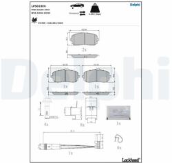 DELPHI set placute frana, frana disc DELPHI LP5019EV (LP5019EV)