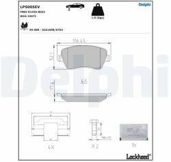DELPHI set placute frana, frana disc DELPHI LP5005EV (LP5005EV)