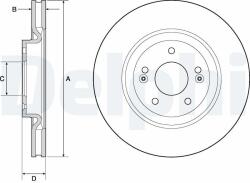DELPHI Disc frana DELPHI BG4683C (BG4683C) - automobilus
