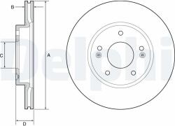 DELPHI Disc frana DELPHI BG4955C (BG4955C) - automobilus