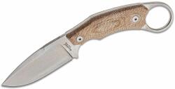 LIONSTEEL Fixed Blade M390 stone washed, Solid Green CANVAS handle, leather sheath H2 CVN (H2 CVN)