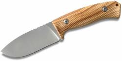LIONSTEEL Hunting fix knife with NIOLOX blade Olive wood handle, leather sheath M3 UL (M3 UL)