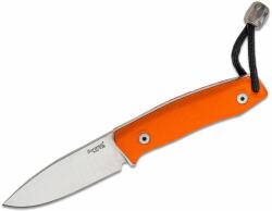 LIONSTEEL Fixed knife m390 blade Orange G handle, leather sheath, Ti Pearl M1 GOR (M1 GOR)