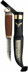 MARTTIINI Eagle Damascus damascus steel/heat treated curly birch* & bronze/leather/numbered 557012W (557012W)