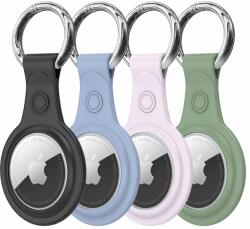 Dux Ducis Leather Key Ring AirTag 4 pack - multicolor