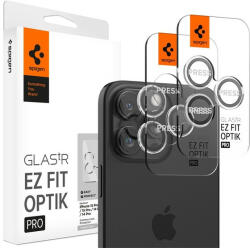 Apple Spigen Glas. tR EZ Fit Optik Pro Apple iPhone 15 Pro / 15 Pro Max / 16 Pro / 16 Pro Max, Tempered kameravédő fólia (2db) (AGL06914) - speedshop