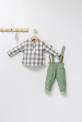 Tongs baby Set cu pantalonasi cu bretele si camasuta in carouri pentru bebelusi King, Tongs baby, Verde (tgs_4474_4)