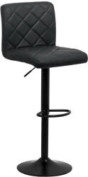  Scaun bar, înălțime reglabilă, rotativ, suport picioare, piele sintetică, negru, ABS 147