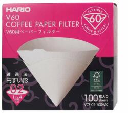 HARIO V60-02 (VCF-02-100W) papír filter, fehér, 100db, BOX (VCF-02-100WK)
