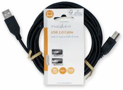Nedis USB kábel | USB 2.0 | USB-A Dugasz | USB-B Dugasz | 10 W | 480 Mb (CCGL60100BK30)