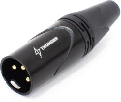 Thunder Audio Thunder Germany XLR-302 XLR papa csatlakozó, fém ház, fekete