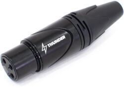Thunder Germany XLR-303 XLR mama csatlakozó, fém ház, fekete