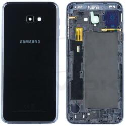 Samsung GH82-18158A Gyári Samsung Galaxy J4 Plus (2018), Fekete akkufedél hátlap, burkolati elem, kamera lencse (GH82-18158A)