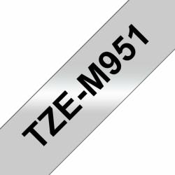 Brother TZe-M951 laminált P-touch szalag (24mm) Black on Matt Silver - 8m TZEM951 (TZEM951)