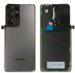 Samsung GH82-27283C Gyári Samsung Galaxy S21 Ultra Titán színű akkufedél hátlap, burkolati elem, kamera lencse (Titanium Grey) (GH82-27283C)