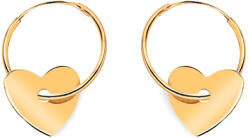 Heratis Forever Arany fülbevaló gyűrű szívvel 1, 5 cm, 9K IZ20387HR
