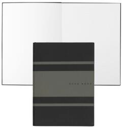 HUGO BOSS jegyzetfüzet A/5 Essential Gear matrix sima fekete-khaki (HB4370)