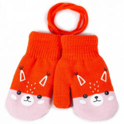  Yo! Bébi téli kesztyű 12 cm - Narancs/rózsaszín mókus - babyshopkaposvar