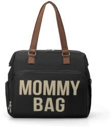MOMMY BAG óriás pelenkázó kismama táska, hátitáska - fekete