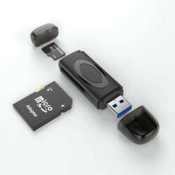  2in1 USB 3.0 Dual SD/ TF & MicroSD TF kártyaolvasó és író -OTG (RT-CR338)