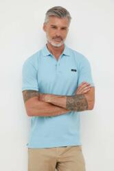 Calvin Klein poló férfi, sima - kék S - answear - 23 990 Ft