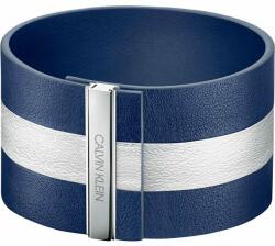 Calvin Klein Kék-fehér bőr karkötő Rebel KJ9KWB09010 (Méret 6 cm - XS)